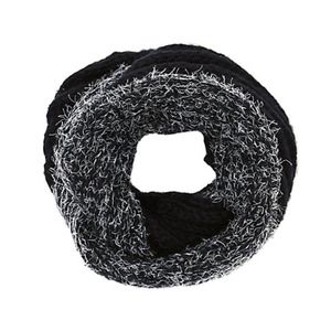 Two-tone Eyelash Sweater Knit Infinity Scarf